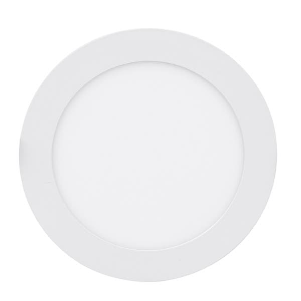 Painel de Led Embutir Redondo Luz Branca 12W LLUM Bronzearte 16,5X16,5cm 30cm Branco Bivolt