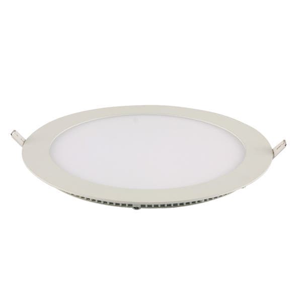 Painel de Led Embutir Redondo Luz Branca 18W Blumenau Iluminação 22,5cm Branco Bivolt
