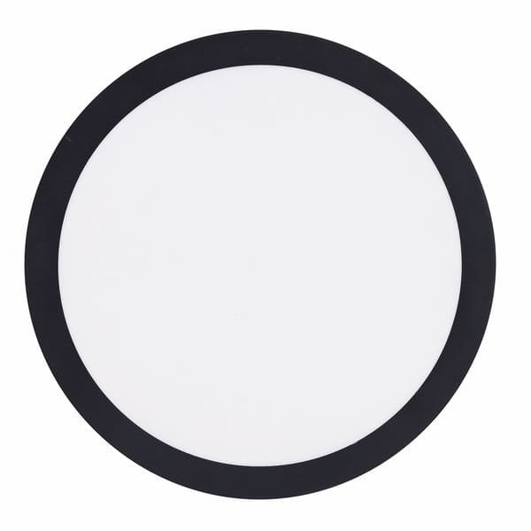 Painel de Led Embutir Redondo Luz Neutra 24W LLUM Bronzearte 29,5cm Preto Bivolt