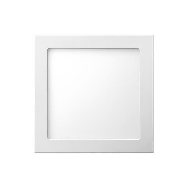 Painel de Led Quadrado Luz Amarela 18W Avant Iluminação 22,5x22,5cm Branco