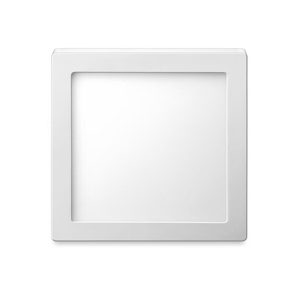 Painel de Led Sobrepor Quadrado Luz Amarela 18W Elgin 23x23cm Branco Bivolt