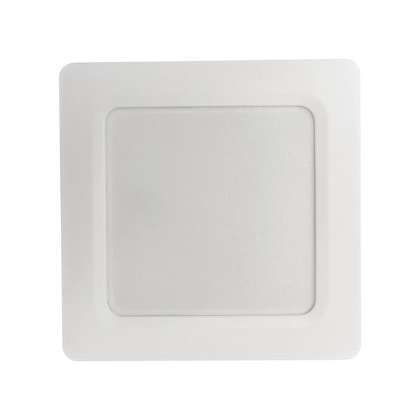 Painel de Led Sobrepor Quadrado Luz Amarela 5W Inspire 12x12cm Branco Bivolt