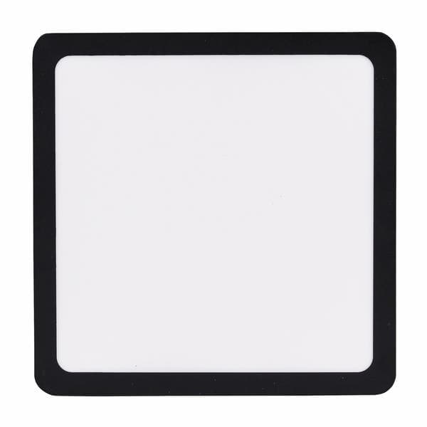Painel de Led Sobrepor Quadrado Luz Branca 18W LLUM Bronzearte 21x21cm Preto Bivolt