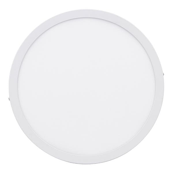 Painel de Led Sobrepor Redondo Luz Amarela 24W LLUM Bronzearte 30cm 30cm Branco Bivolt