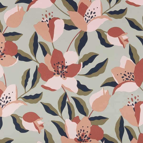 Papel de Parede Vinílico Abalia Floral Multicolorido 0,53x10,05m Inspire