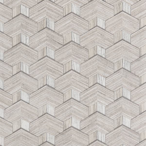 Papel de Parede Vinílico Textura Chevron Bege 52cmx9,5m