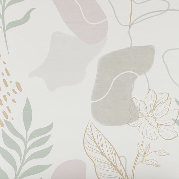 Papel de Parede Vinílico Verde 10x0,52m Bobinex