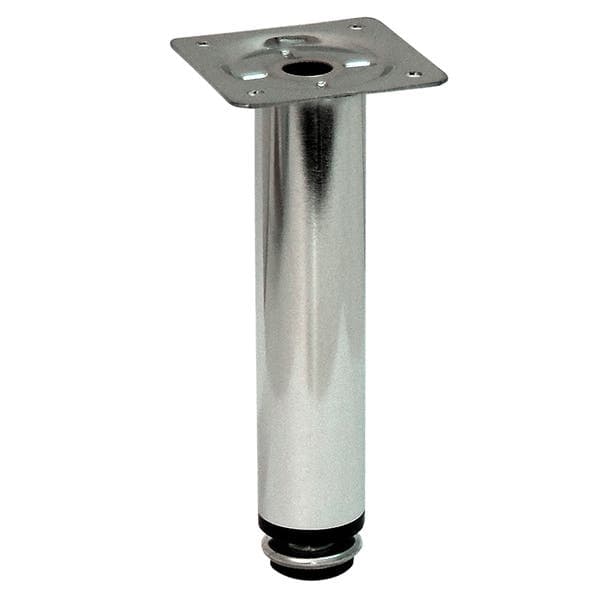 Pé Regulável Móveis Ferro 20cm até 21cm 50kg Prata Cromado Cilíndrico