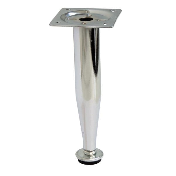 Pé Regulável Móveis Ferro 20cm até 21cm 50kg Prata Cromado Cônico