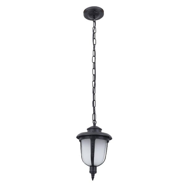 Pendente 1 Lâmpada Metal e Vidro Preto Toulouse Biancoluce