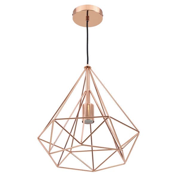 Pendente Aramado 1 Lâmpada Metal Cobre Byron Inspire