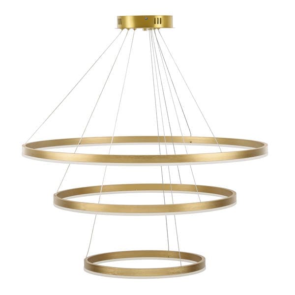 Pendente Espiral com LED Metal e Plástico Dourado Cosmos 180 Gold Gmh