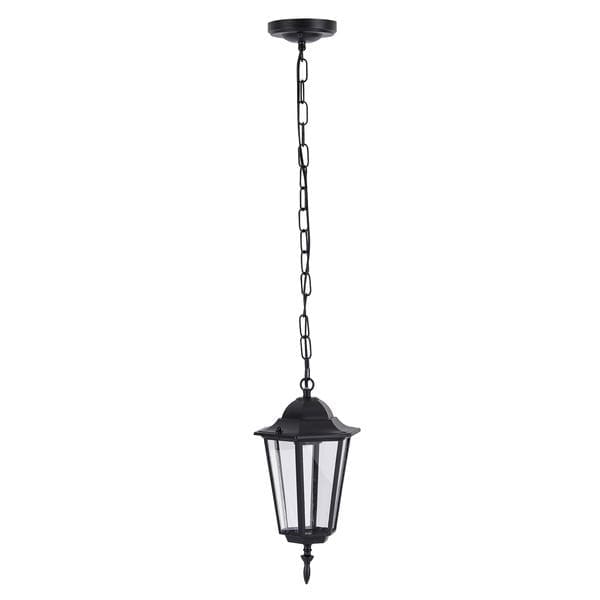 Pendente Externo 1 Lâmpada Metal e Vidro Preto Nice Biancoluce