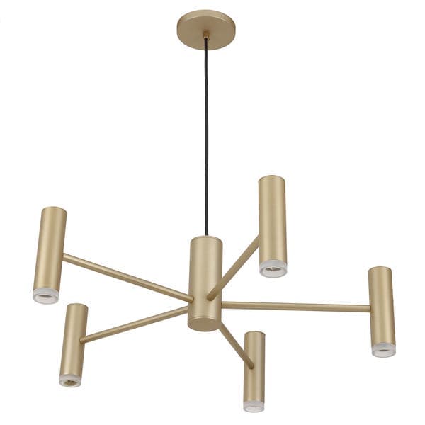 Pendente Ramificado 5 Lâmpadas Metal Dourado Bis Spot Line