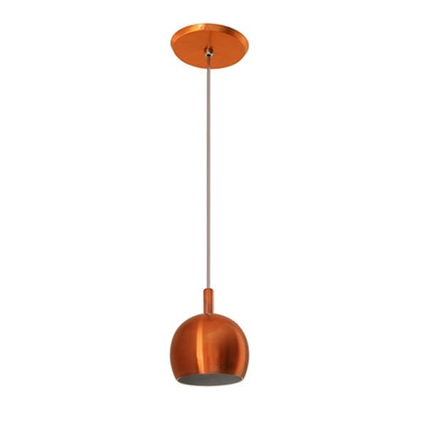 Pendente Redondo 1 Lâmpada Metal Cobre Raya Pantoja & Carmona