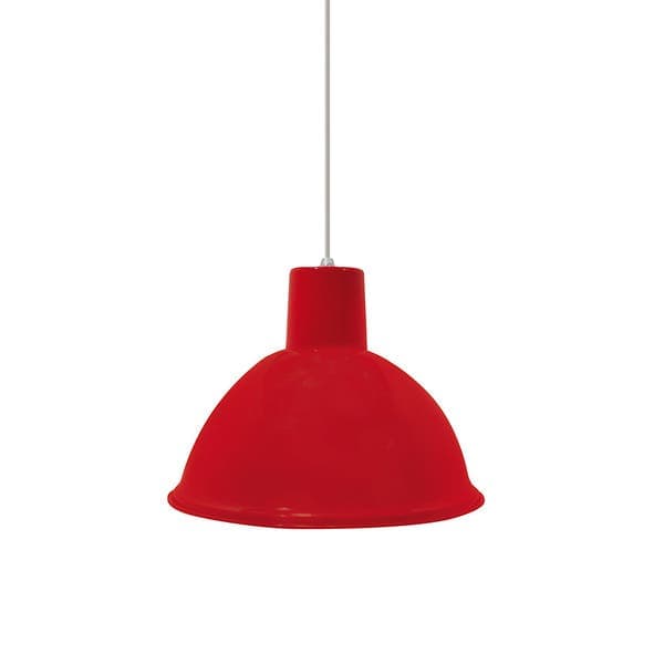 Pendente Redondo 1 Lâmpada Metal Vermelho TD820 Taschibra