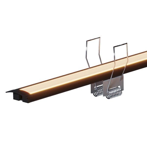 Perfil de LED de Embutir Preto IP20 Luminatti Nano 1m