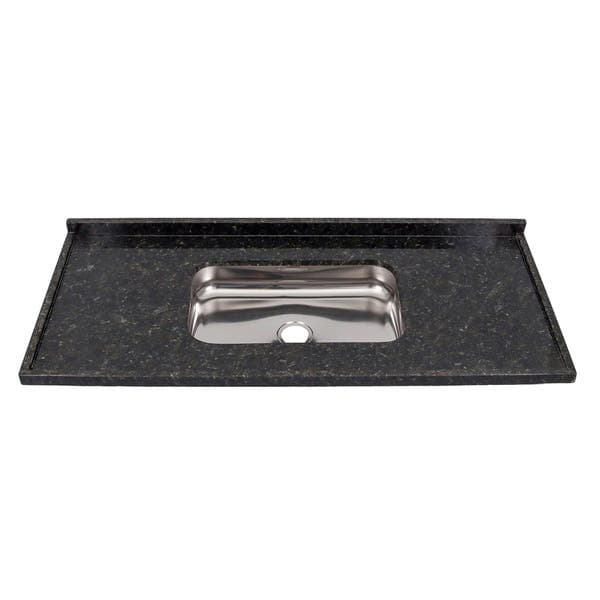 Pia de Cozinha Granito Verde Ubatuba 120cm Standard Cuba Simples L.A. Pias e Granitos