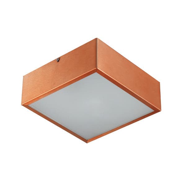 Plafon 1 Lâmpada Cobre Metal e Vidro Garde Pantoja&Carmona