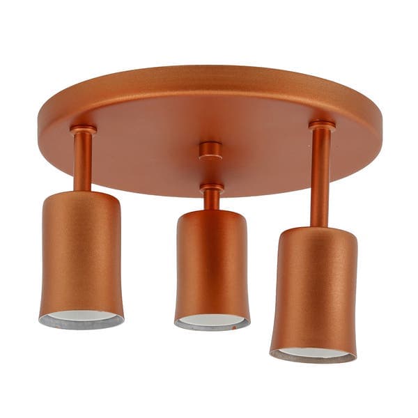 Plafon 3 Lâmpadas E27 Cobre Metal 1503 Pantoja&Carmona