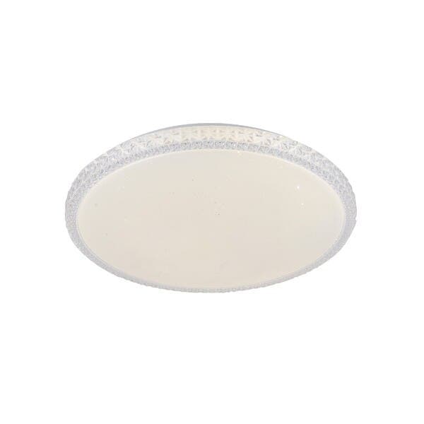 Plafon LED Redondo Branco 39cm Plástico e Aço Fiann Hevvy