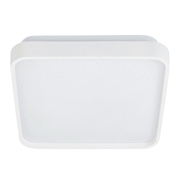 Plafon Round LED Acrílico Liso Branco Quadrado 18W 3 em 1 Ajustável Blumenau Iluminação
