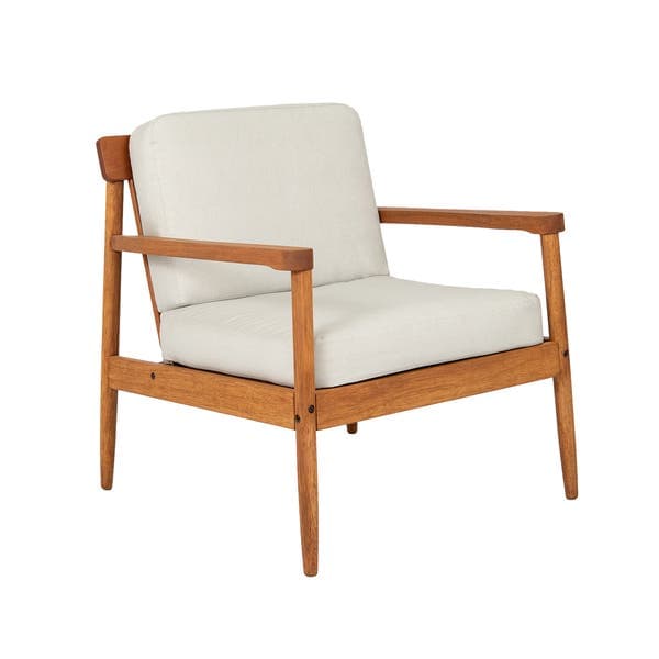 Poltrona de Jardim em Madeira 72x65cm Marrom Yumi Naterial