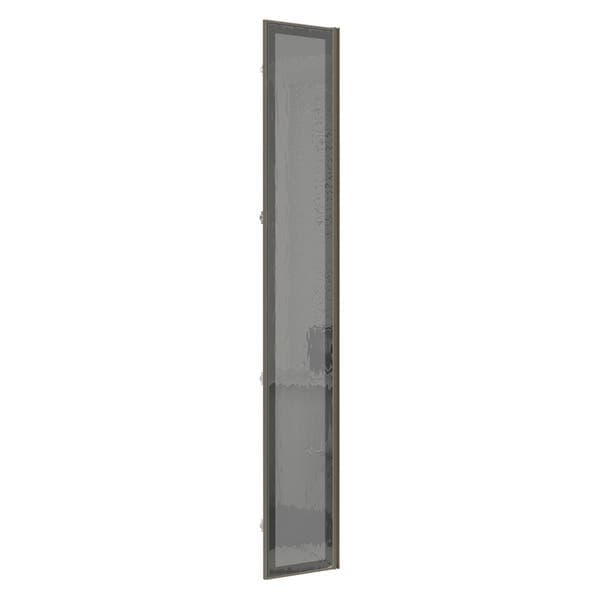 Porta Dobradiça Curva Closet 40cm Reflecta Prata 39,6x227,8x1,5cm Prime Luciane