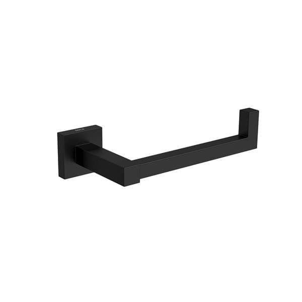 Porta Papel Higiênico Metal Simples Black Matte Fosco Quadratta Deca