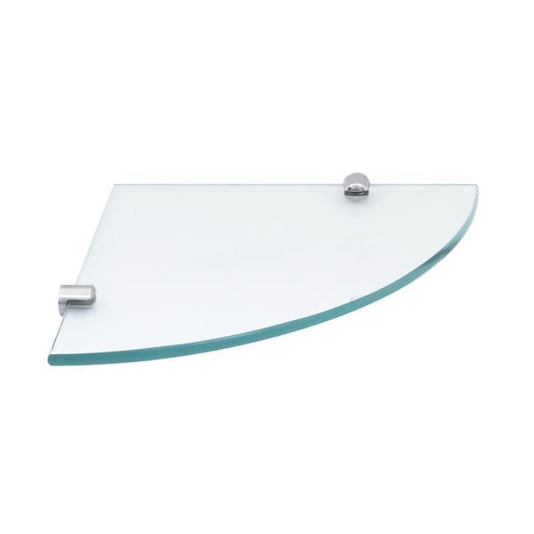 Porta Shampoo de Canto Simples Parafuso Vidro Incolor 25x25x0,8cm Home HAB