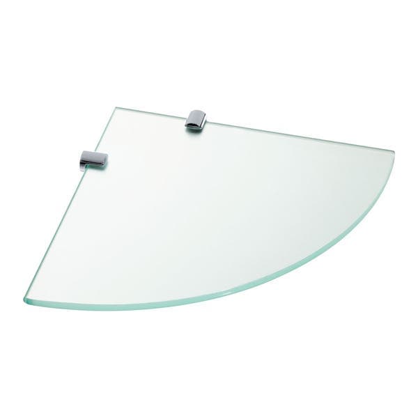 Porta Shampoo de Canto Simples Parafuso Vidro Incolor 25x25x0,8cm Home HAB