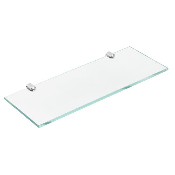 Porta Shampoo Reto Simples Parafuso Vidro Incolor 40x15x0,8cm Home HAB