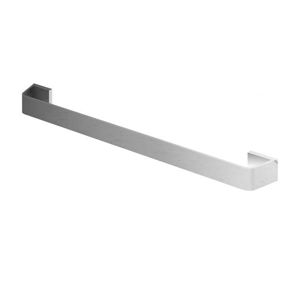 Porta Toalha Banho Barra 60cm Metal Prata Brilhante Essence Fani