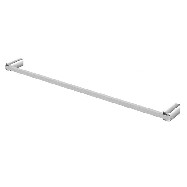 Porta Toalha Banho Barra 61,9cm Metal Prata Brilhante Quartzo Fani