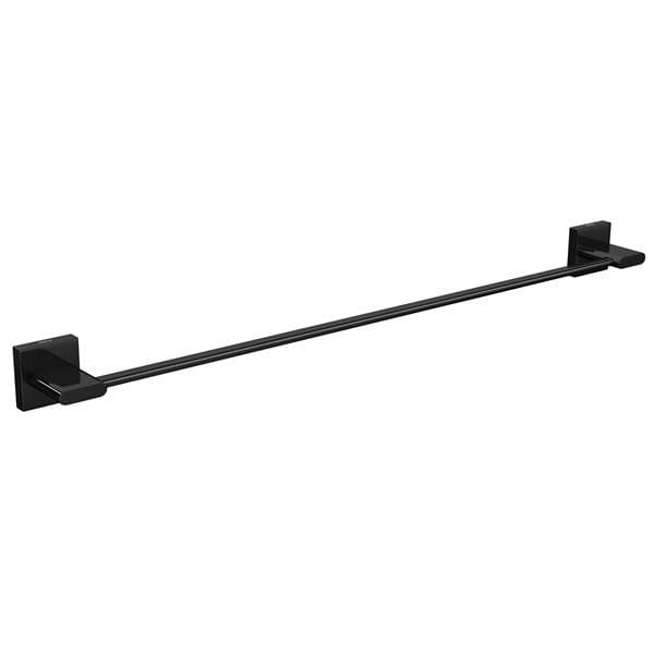 Porta Toalha Banho Barra Simples Metal Black Noir Brilhante Polo Deca
