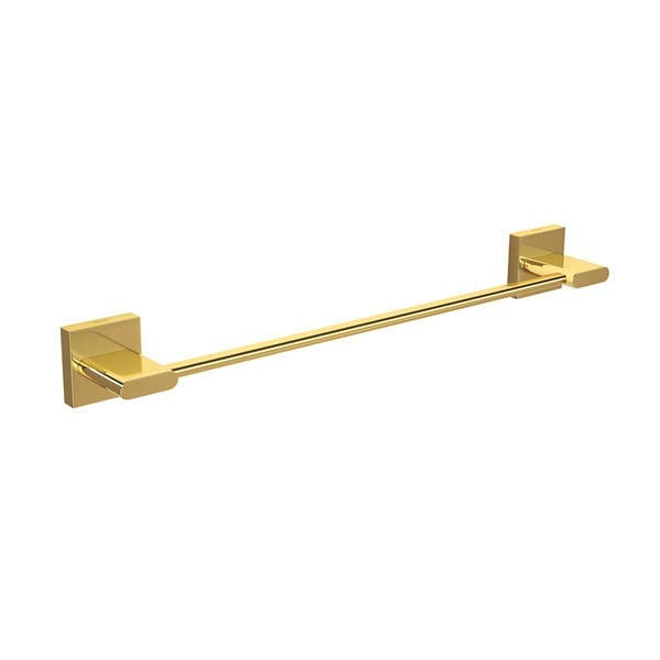 Porta Toalha Banho Barra Simples Metal Gold Brilhante Polo Deca