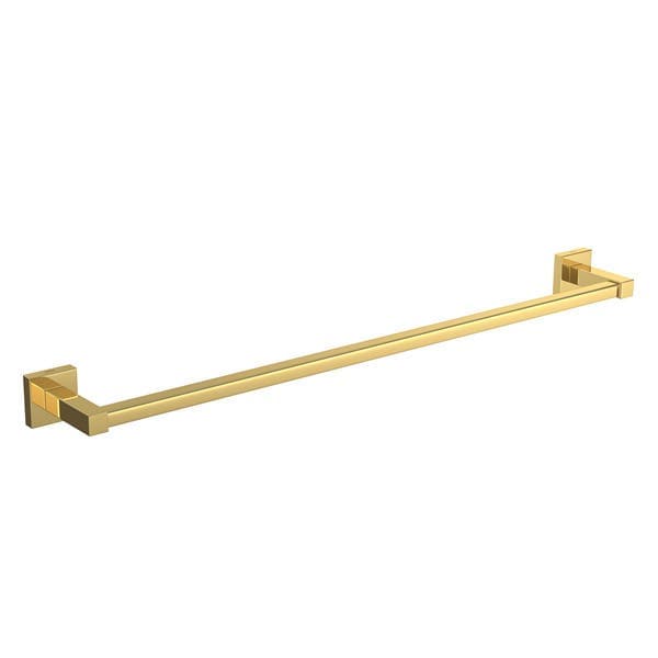 Porta Toalha Banho Barra Simples Metal Gold Brilhante Quadratta Deca