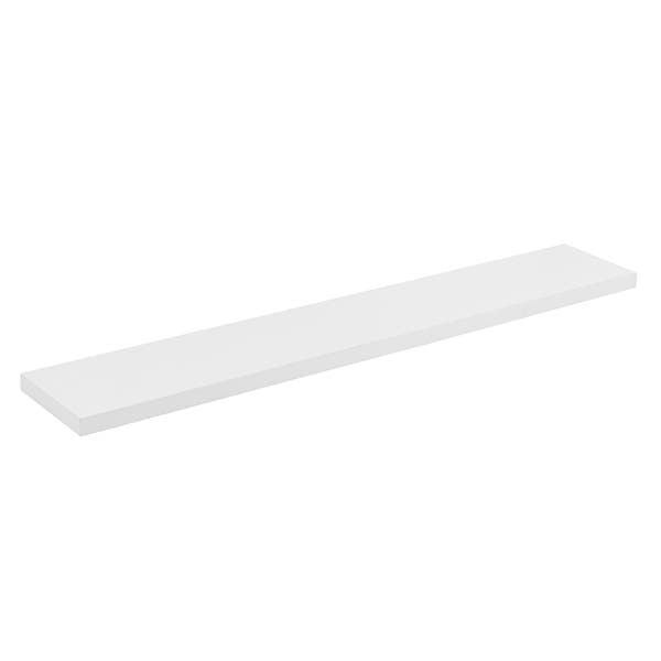 Prateleira de Madeira MDP Branca 150x25cm com Suporte Invisível Classic Montfácil