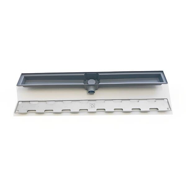 Ralo Simples de Banheiro 8,2x72,3cm Alumínio Alumínio Retangular Costa Navarro