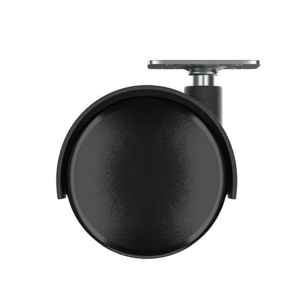 Rodízio de Plástico sem Freio Preto 35mm até 20kg Standers