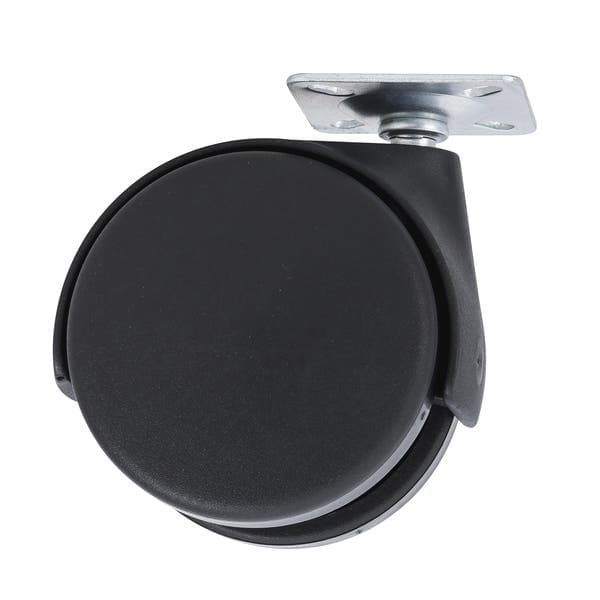 Rodízio para Móveis com Chapa 80kg Polipropileno sem Freio Giratório 80mm Preto 1 peça