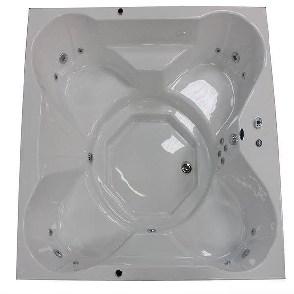 SPA com Hidromassagem Aquecedor Cromoterapia 55x180x180cm Flower Spacril Ouro Fino