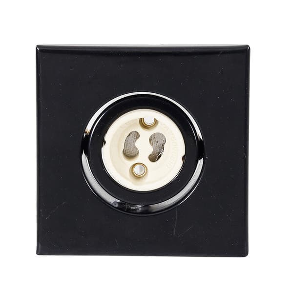 Spot de Embutir 1 Lâmpada GU10 Mini Quadrado Preto Luz Vita