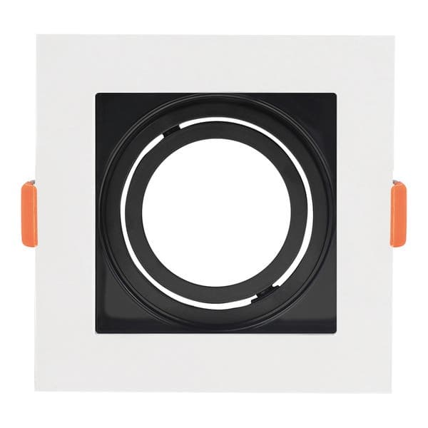 Spot de Embutir Quadrado MR16 Branco e Preto Black & Decker