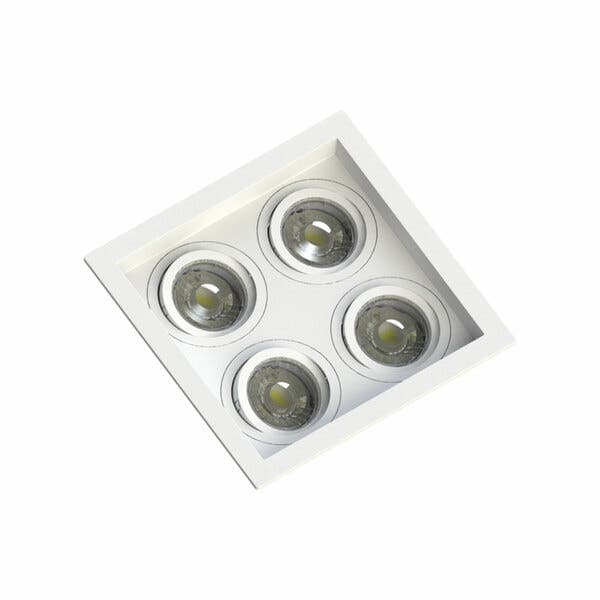 Spot de Embutir Recuado Branco 4L Dicroica Save Energy