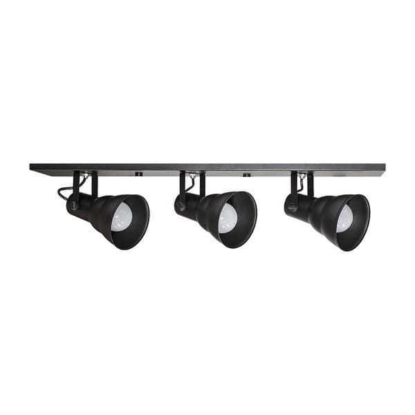 Spot de Sobrepor Retangular 3 Lâmpadas Hol Preto IP20 Taschibra