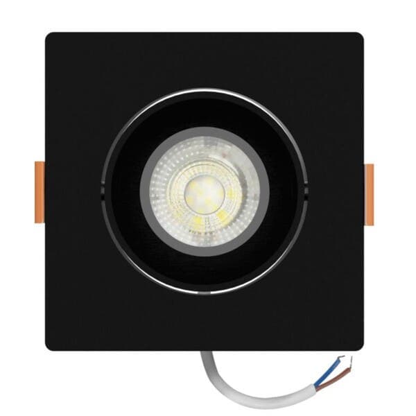 Spot Embutir Led Quadrado 5W Luz Amarela LLUM Bronzearte EASY LED DECOR Branco
