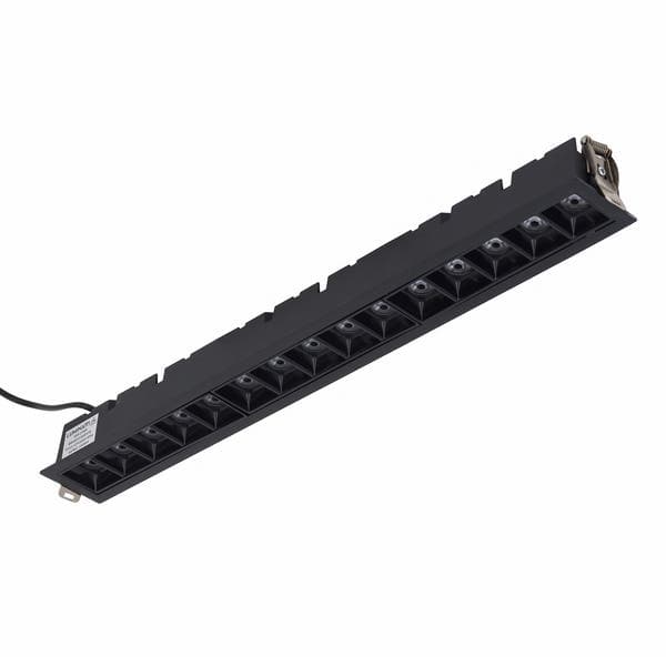 Spot Embutir Led Retangular 15 Lâmpadas 30W Luz Amarela Luminatti Preto