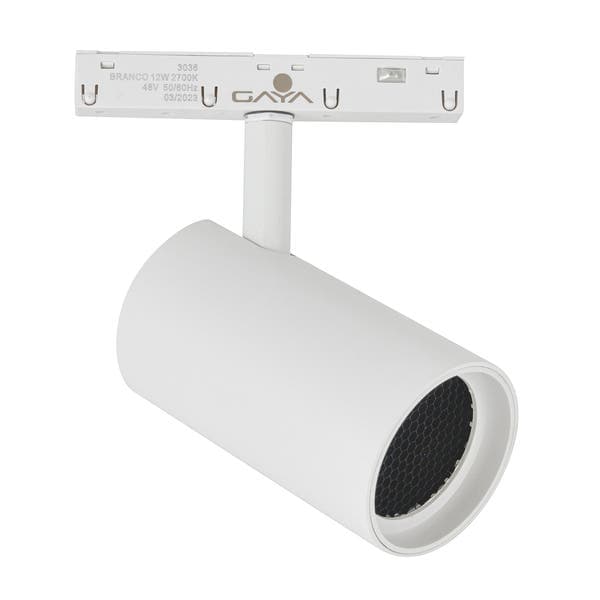 Spot para Trilho Magnético Com Led Amarelo Mag Gaya Branco 48V