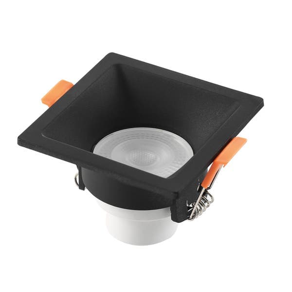 Spot Recuado Emb. Quad. 94mm ABS+PC 6W Bi-Volt LED 6.500K - Preto